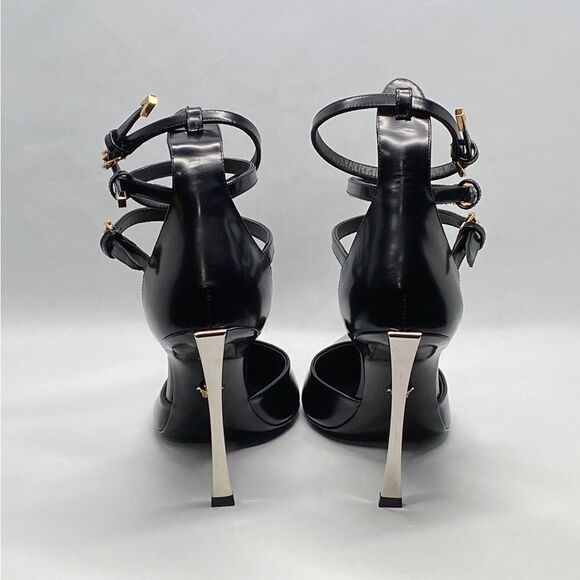 Versace Pin Point Leather Ankle Strap Pumps size 39.5 - Picture 10 of 16